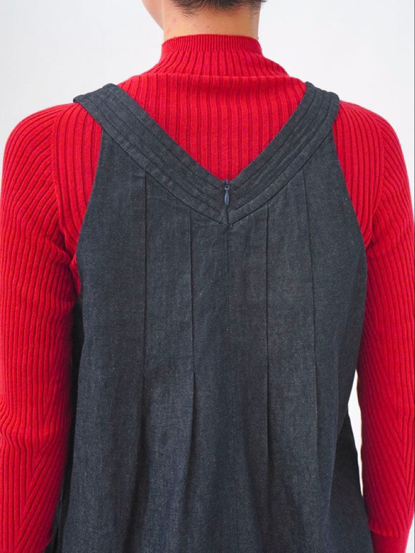 美品　パラスパレス　ムラ糸ダンガリー　オールインワン　サロペット　インディゴ