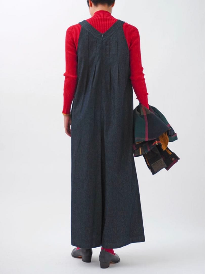 美品　パラスパレス　ムラ糸ダンガリー　オールインワン　サロペット　インディゴ