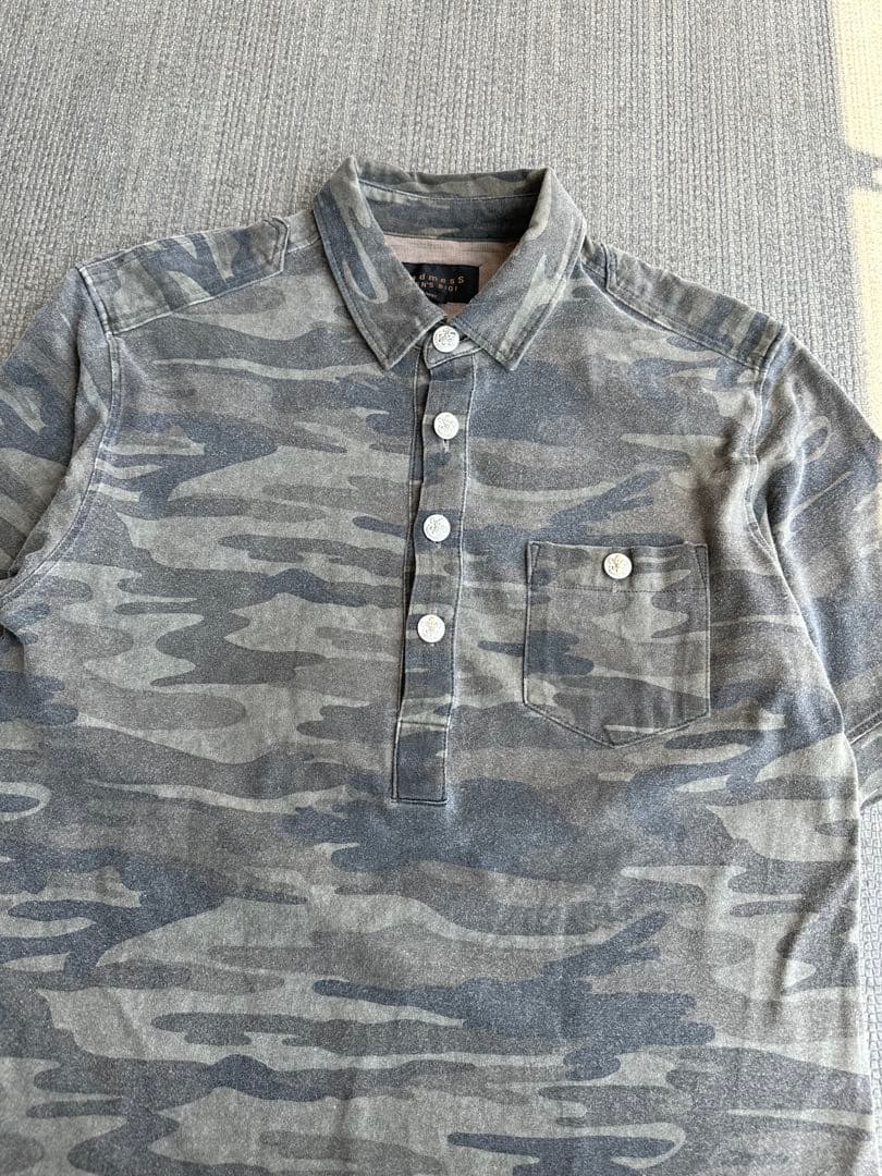 トップス camouflage pattern faded polo shirt