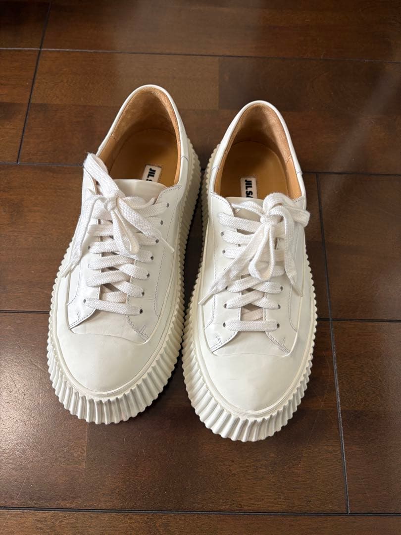 JIL SANDER プラットフォーム レザースニーカー 35