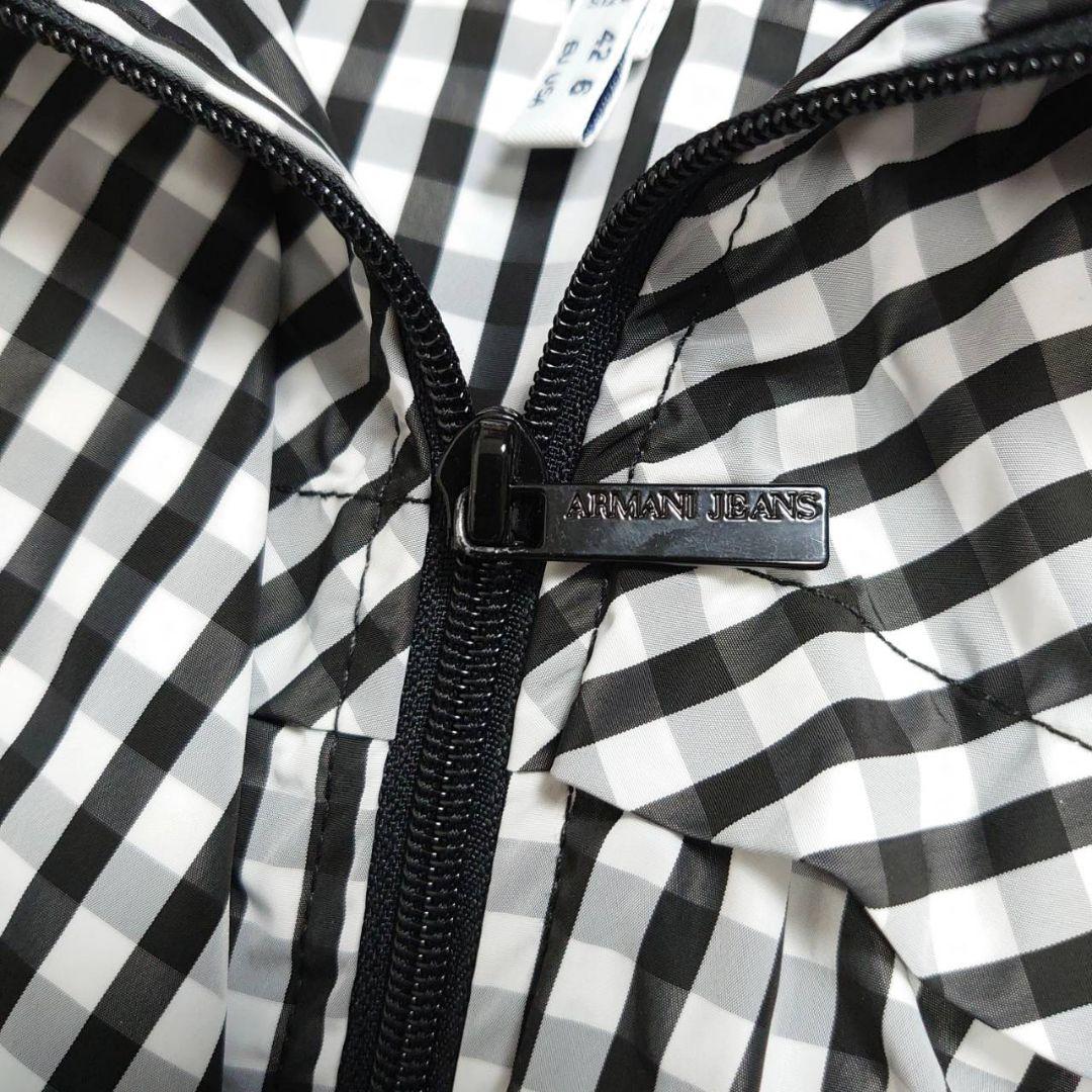アルマーニ ジーンズ　 ギンガムチェック　 レインコート　ウエストベルト