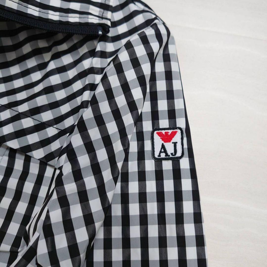 アルマーニ ジーンズ　 ギンガムチェック　 レインコート　ウエストベルト