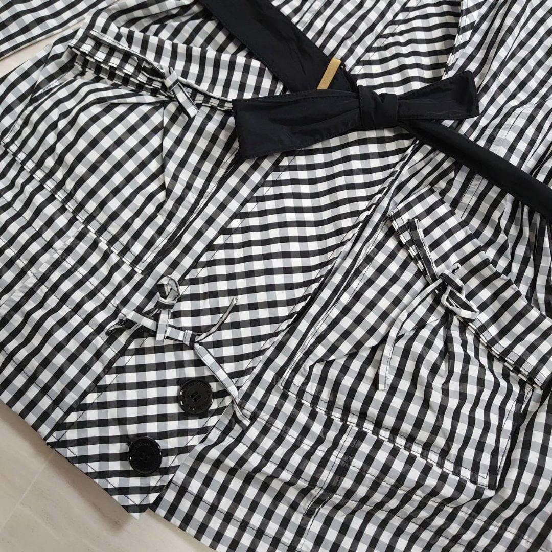 アルマーニ ジーンズ　 ギンガムチェック　 レインコート　ウエストベルト