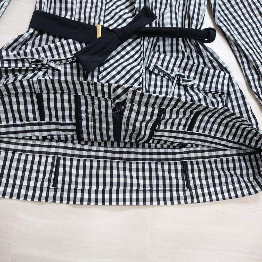 アルマーニ ジーンズ　 ギンガムチェック　 レインコート　ウエストベルト