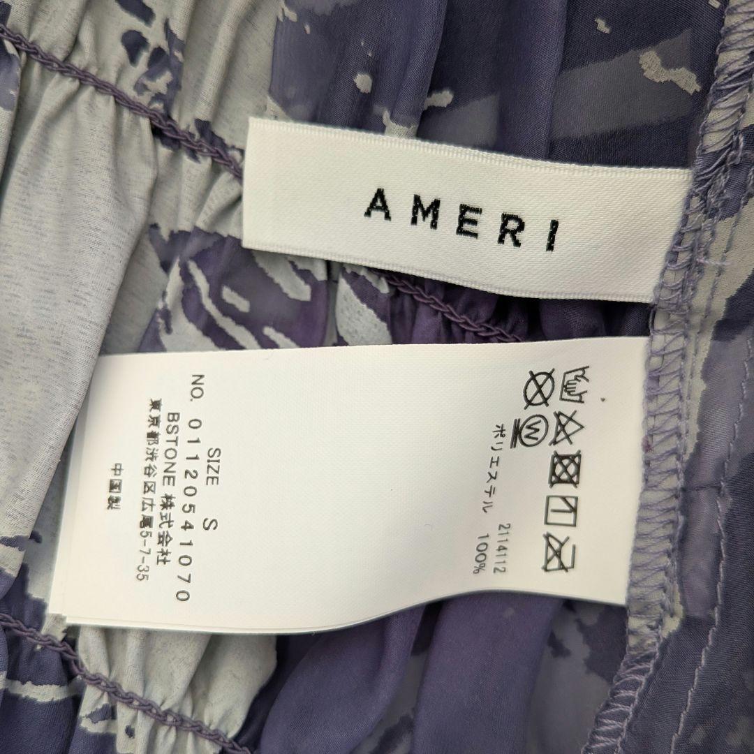 Ameri　RUBBER PAINT ART SHEER DRESS