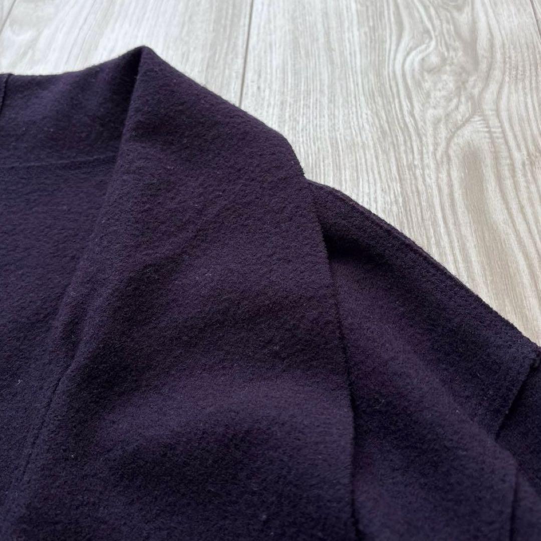 【美品】JURGEN LEHL ウールコート カーディガン 紫 ヨーガンレール