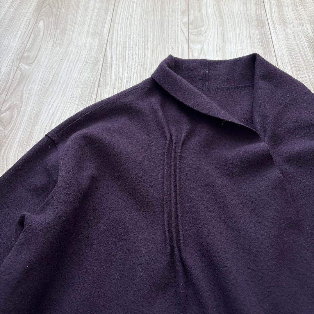 【美品】JURGEN LEHL ウールコート カーディガン 紫 ヨーガンレール