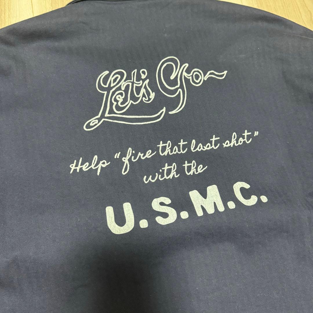 PHERROW'S（フェローズ ） USMC ヘリンボーンカバーオール ネイビー