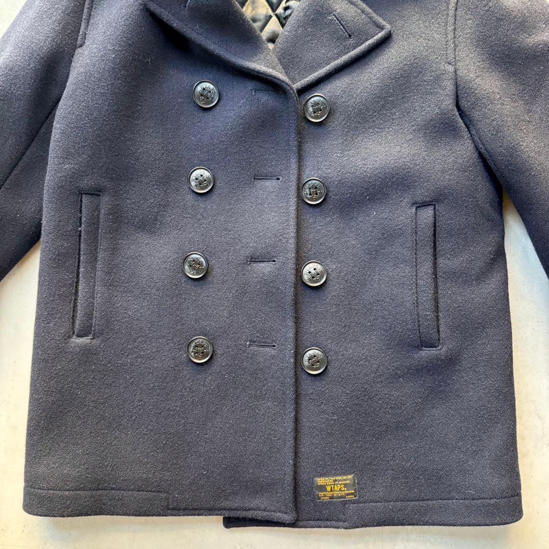 WTAPS Pコート ネイビー M相当 定番 ウール メルトン ダブル アウター