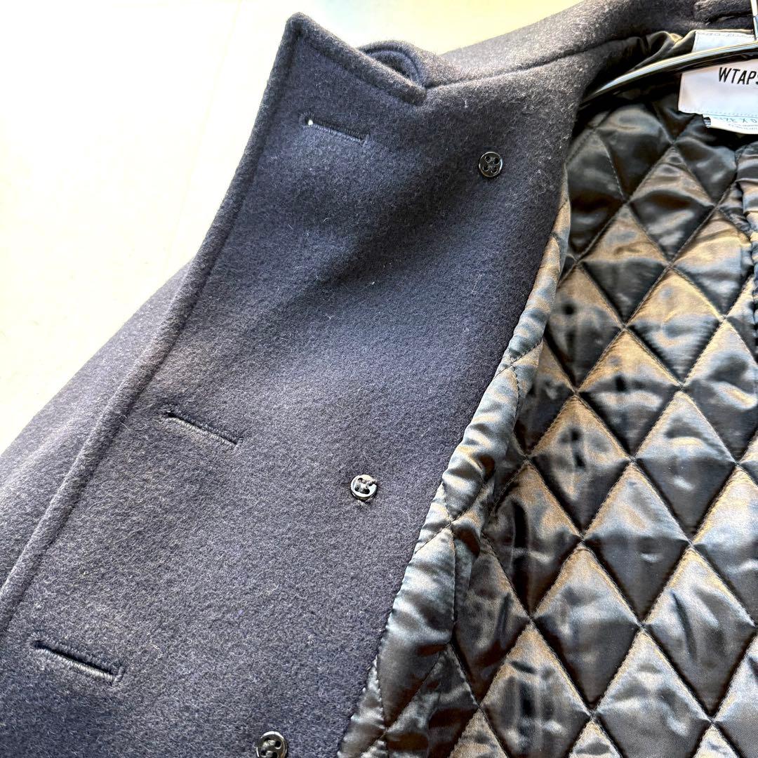 WTAPS Pコート ネイビー M相当 定番 ウール メルトン ダブル アウター