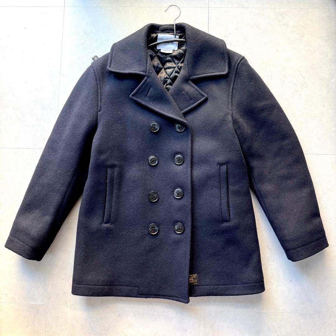 WTAPS Pコート ネイビー M相当 定番 ウール メルトン ダブル アウター