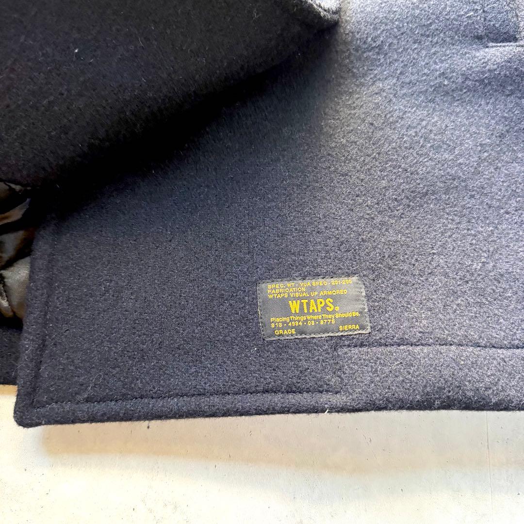 WTAPS Pコート ネイビー M相当 定番 ウール メルトン ダブル アウター