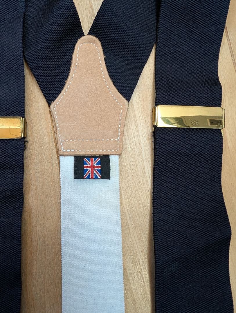  Thurston サスペンダー 4本セット／ボタン留め用 革エンド