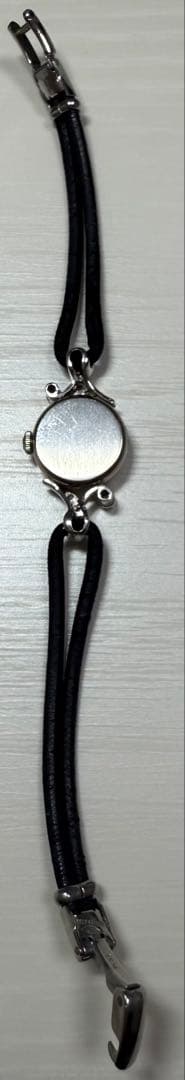 OMEGA オメガ 手巻き シルバー文字盤 カットガラス 天然ダイヤモンド