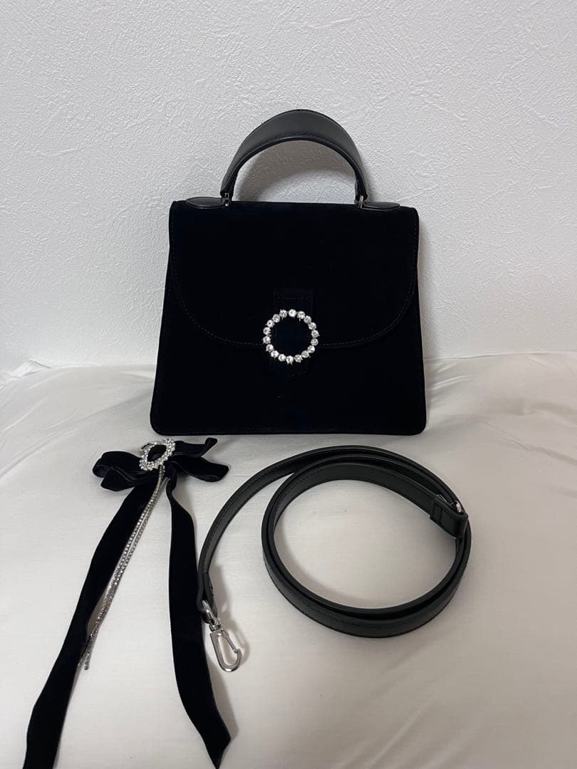 Lily Brown ビジューバッグ ベロア 成人式