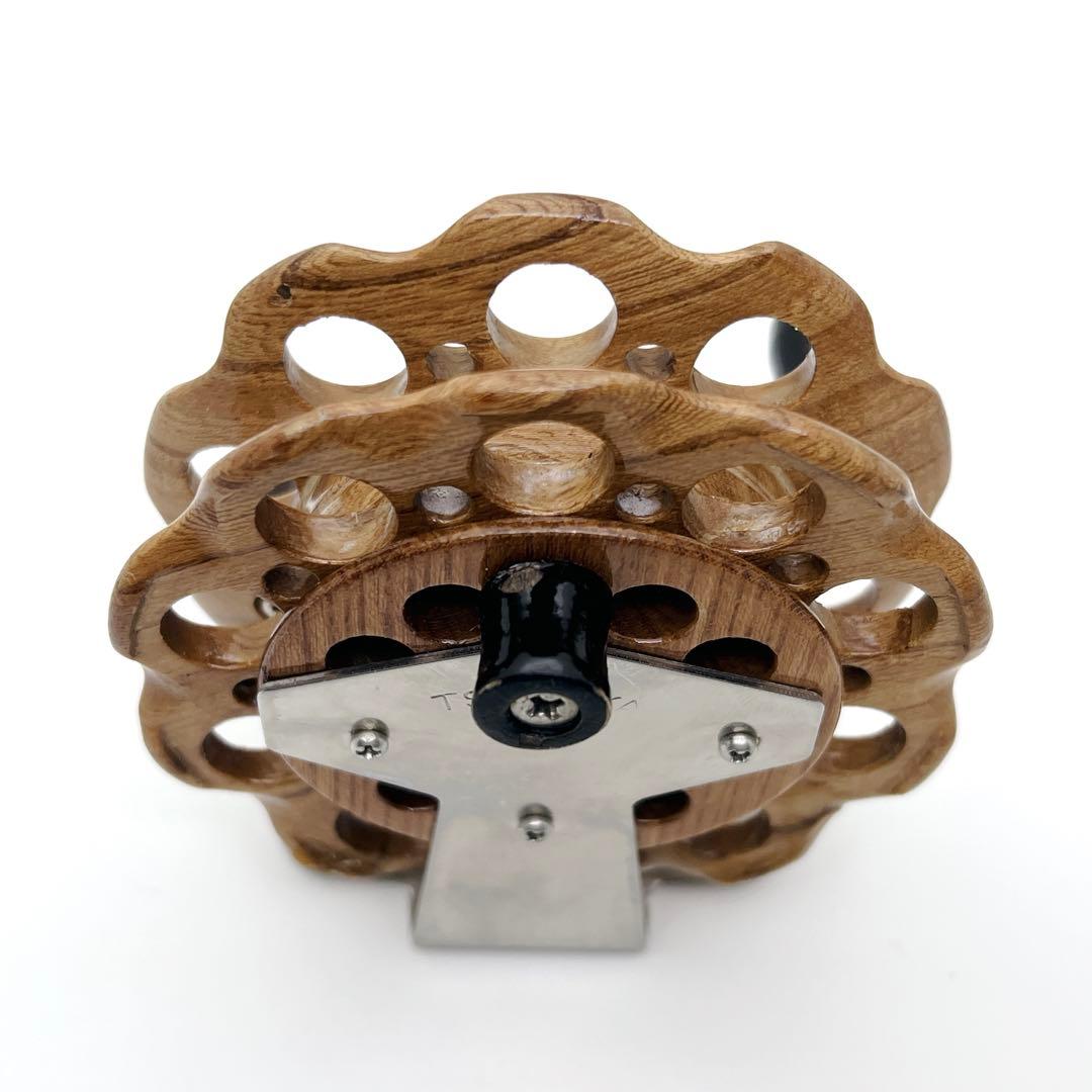 【希少】木製 タイコリール 欅 ケヤキ ヘチリール TSURUYA つるや釣具店