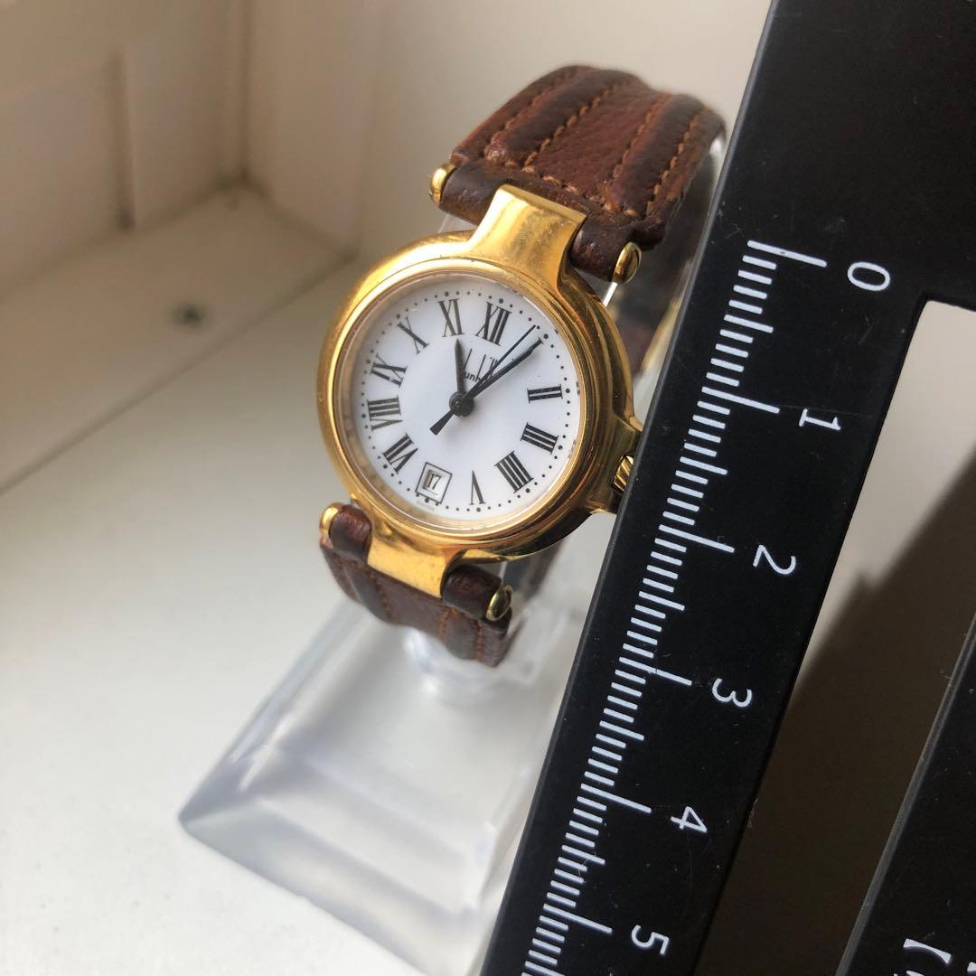 ダンヒル　ローマン　レザーベルト ホワイト文字盤 時計