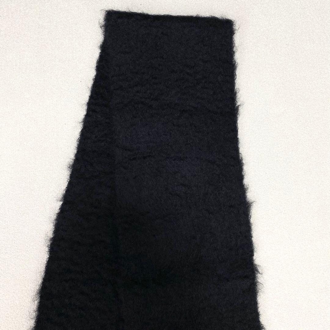 ほぼ未使用✨ LOEWE マフラー モヘア アナグラム フリンジ ブラック