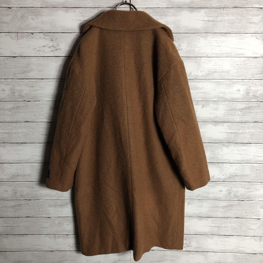 【美品】ブルーレーベルクレストブリッジ 女優襟チェスター ロングコート ウール