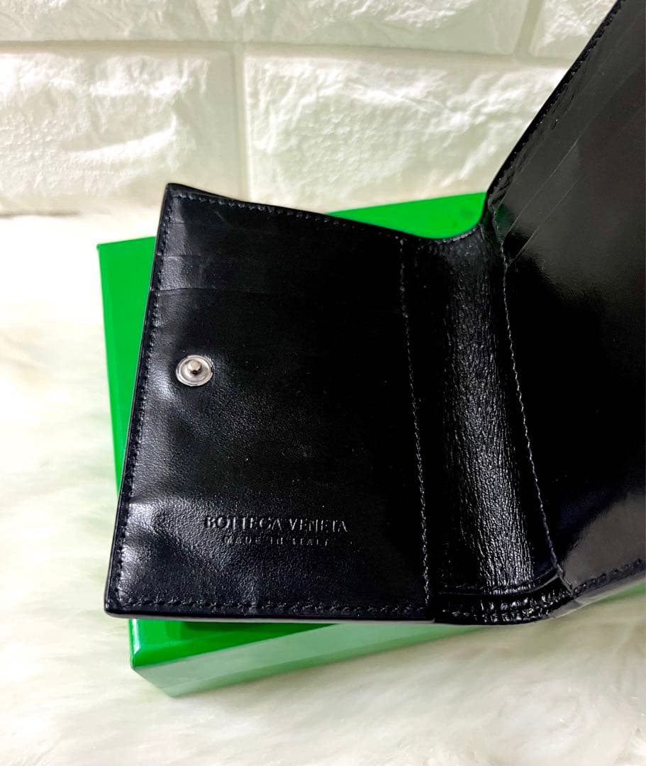 【marsya 様】BOTTEGA VENETA カセット三つ折り財布 巾着付き