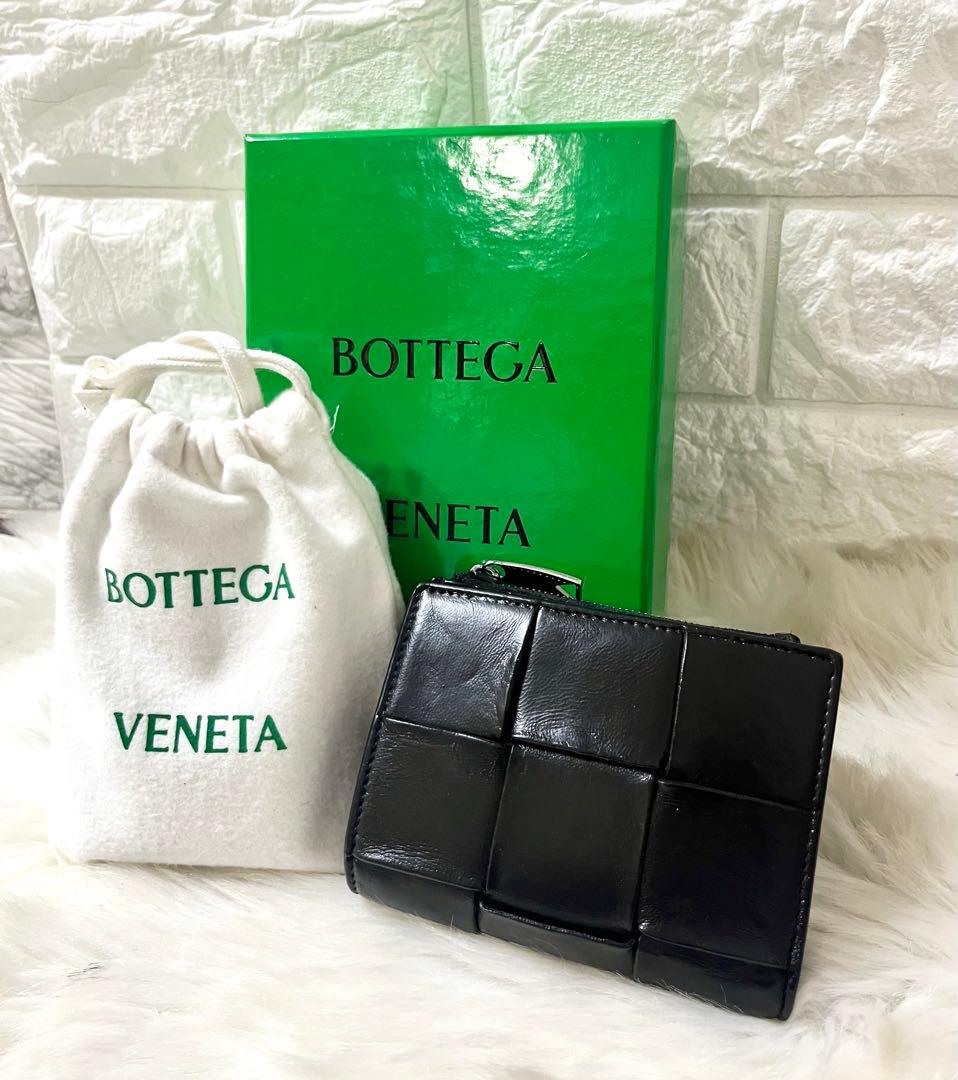 【marsya 様】BOTTEGA VENETA カセット三つ折り財布 巾着付き