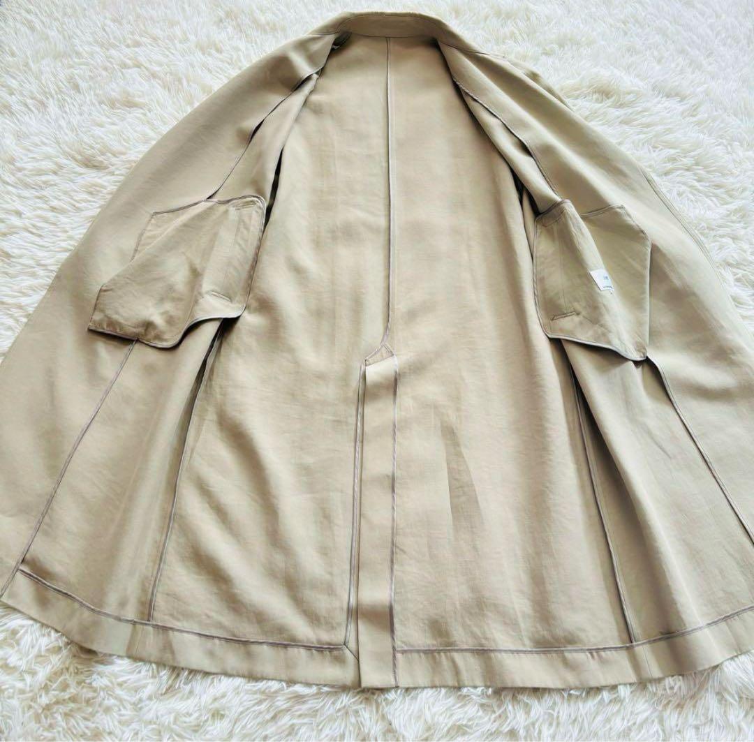 23区　23SS ライトトレンチコート　ロング丈　ボタンレス　ベルト付き　38