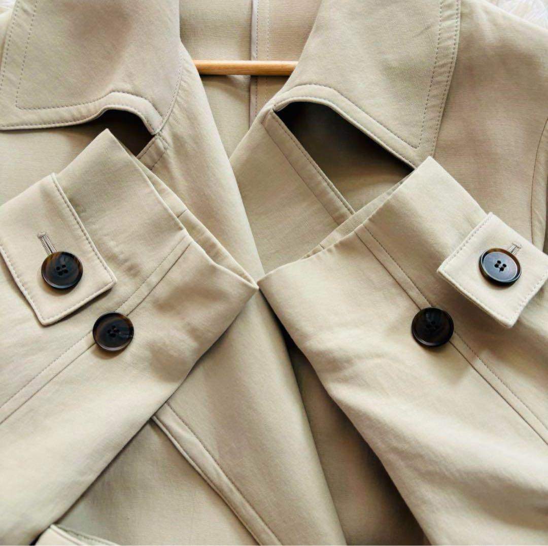 23区　23SS ライトトレンチコート　ロング丈　ボタンレス　ベルト付き　38