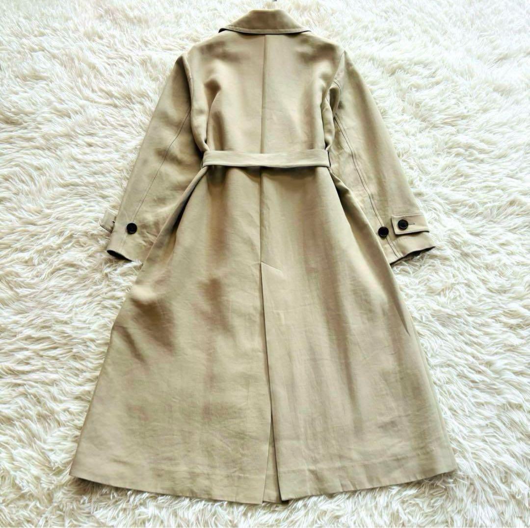 23区　23SS ライトトレンチコート　ロング丈　ボタンレス　ベルト付き　38