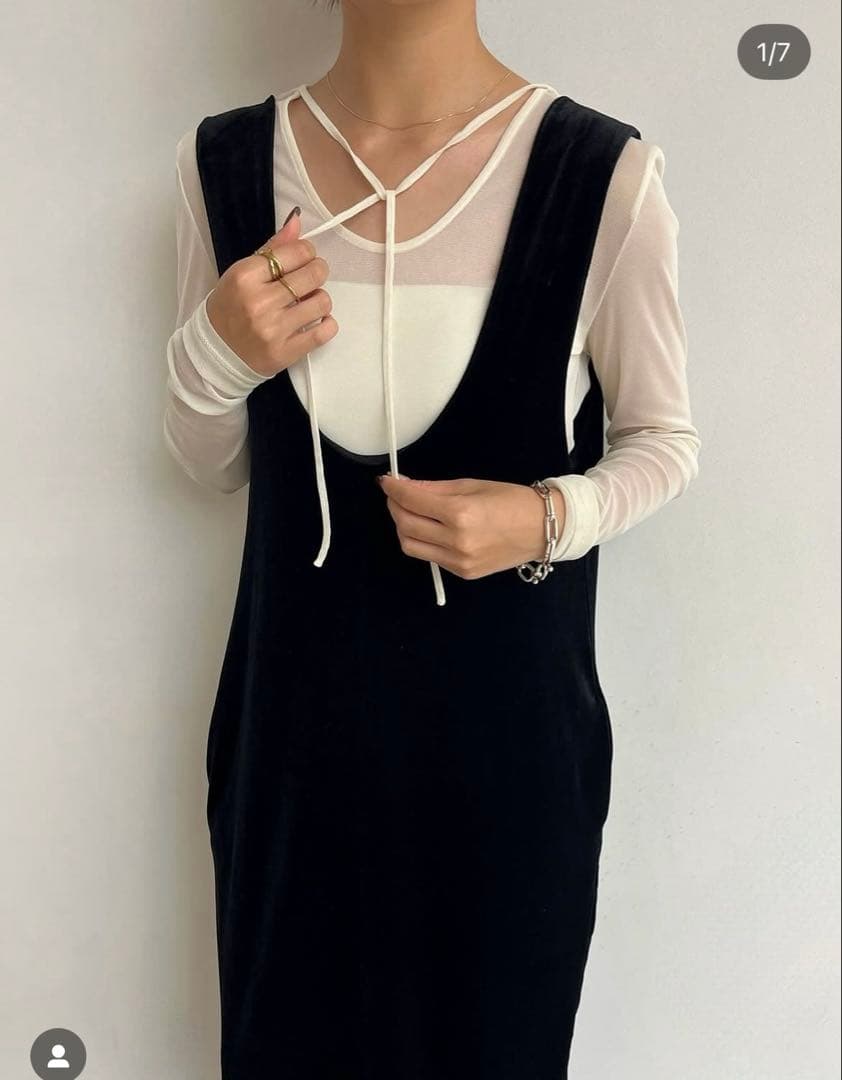 【新品】anuke 2way sheer tops ホワイト