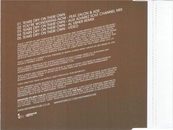 洋楽 Amy Winehouse Tears Dry On Their Own CD