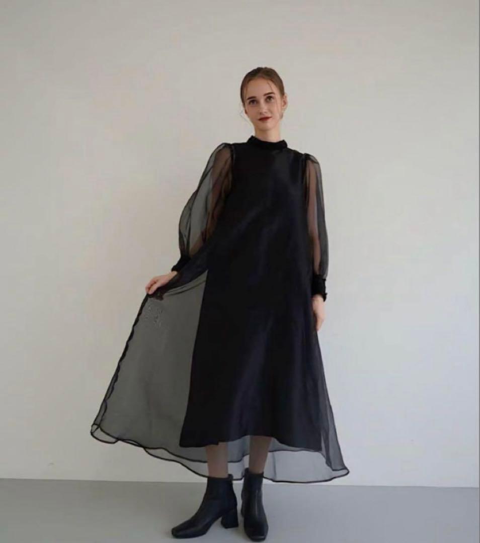 Acka sheer over one-piece ブラック size1