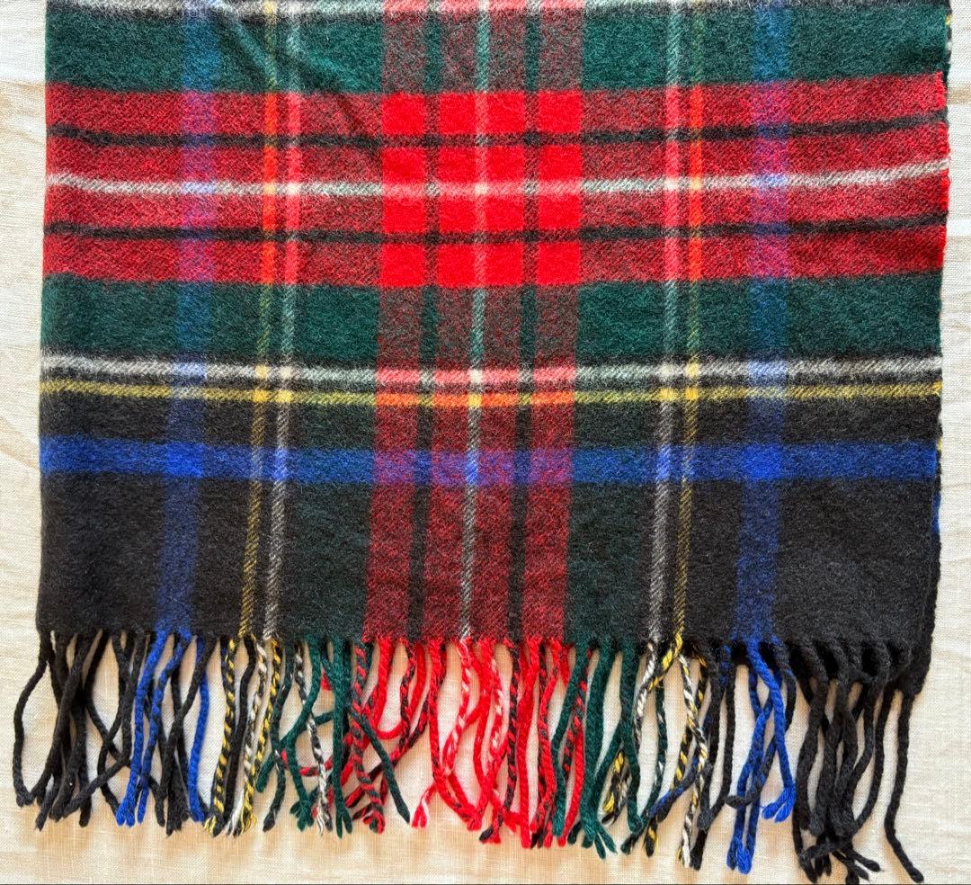 Johnstons 大判ストール カシミヤ100% タータンチェック