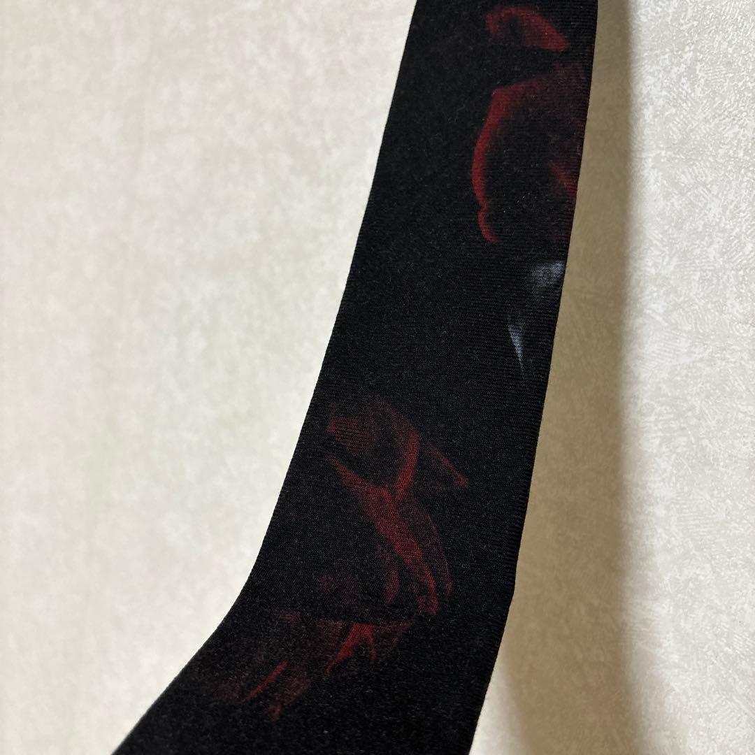 LADMUSICIAN 黒地 赤薔薇　ネクタイ