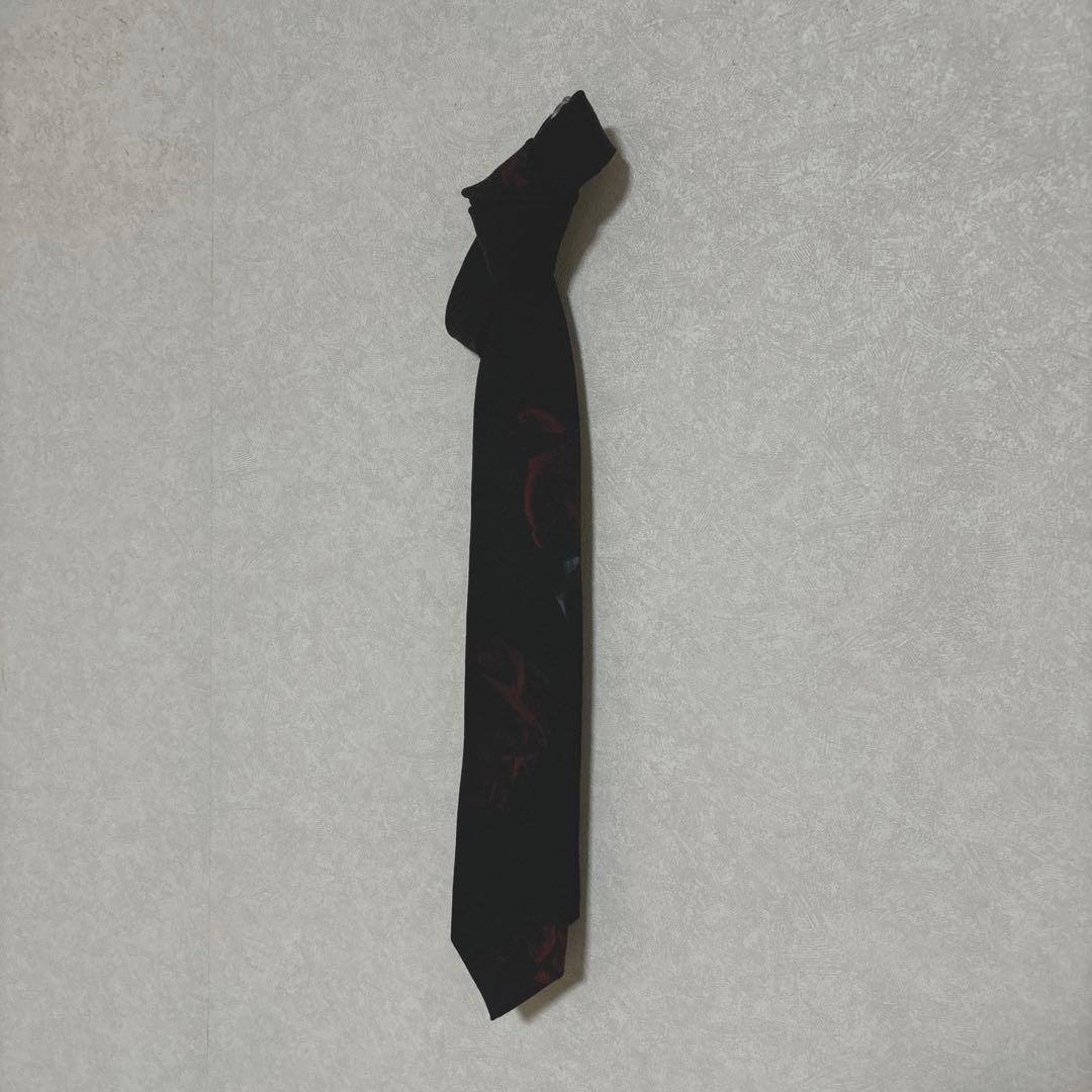 LADMUSICIAN 黒地 赤薔薇　ネクタイ