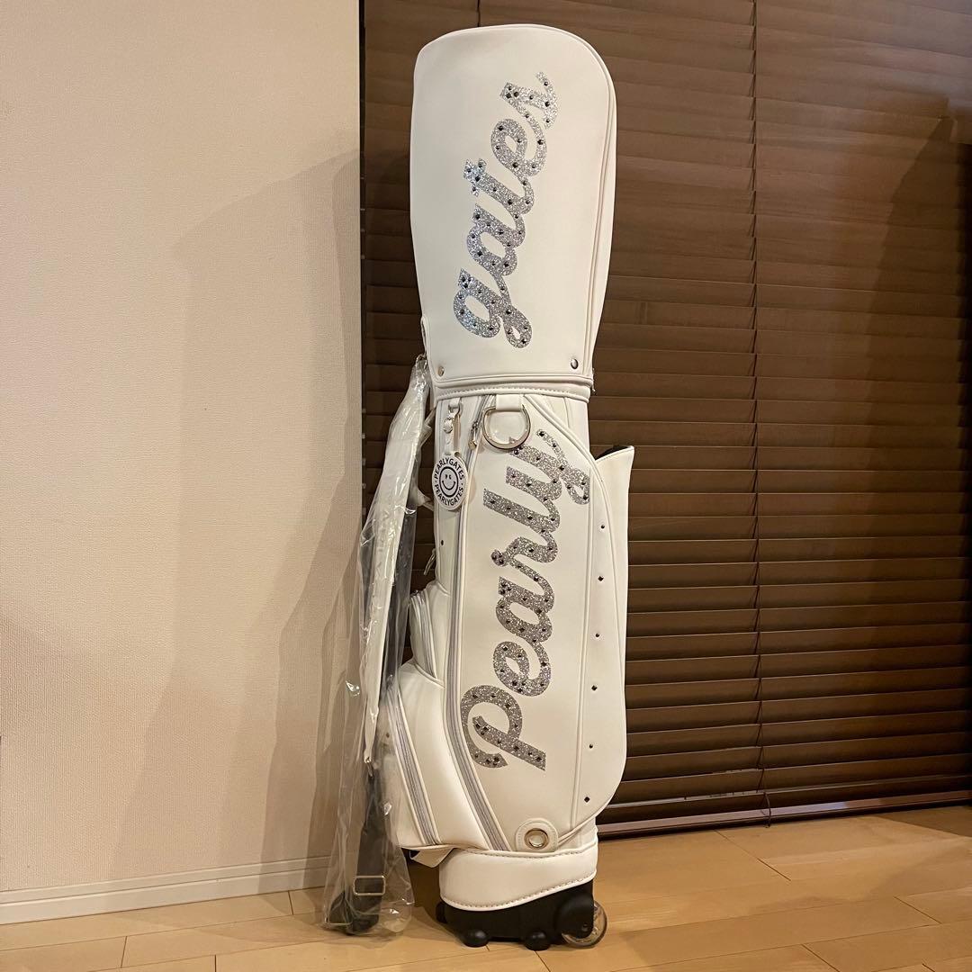 【即発送】PEARLY GATESパーリーゲイツ キャディバッグ ゴルフバッグ白