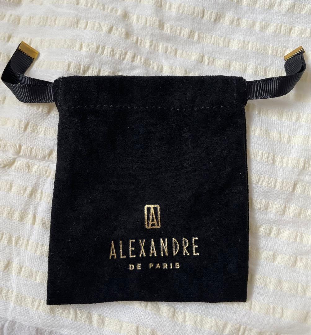 【アレクサンドルドゥパリ】パール/　リボン/ボールピン黒