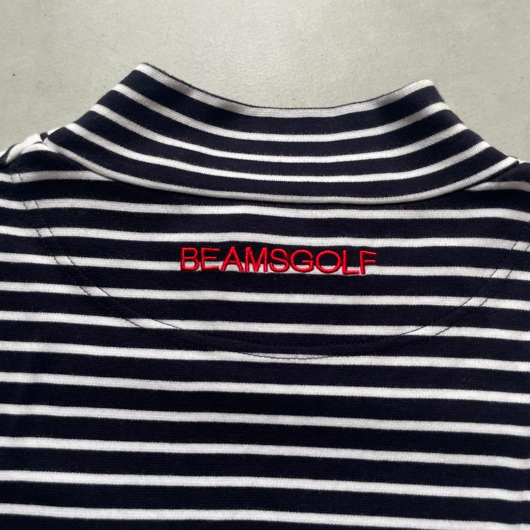 BEAMS GOLF ビームスゴルフ ハイネック 長袖Tシャツ ボーダー柄 M