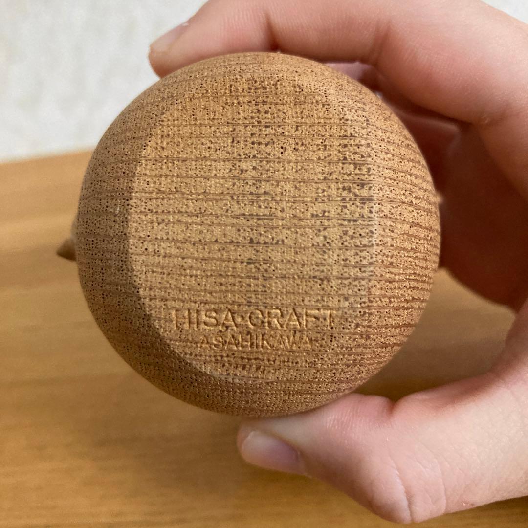 希少　太田久幸氏HISACRAFT 木製人形型置物 2点セット　ヒヨコ　ニワトリ