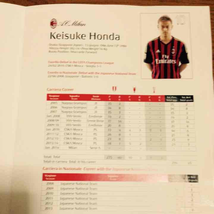 ※非売品 本田圭佑ACミラン入団会見パンフレット
