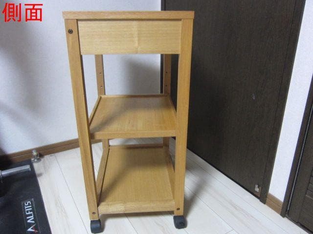 MUJI /無印良品　タモ材　木製キッチンワゴン 引出し　キャスター付き　廃盤品