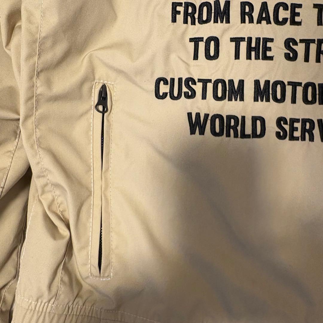 美品 VANSONコットンジャケット ベージュVS15105Sプロテクター L