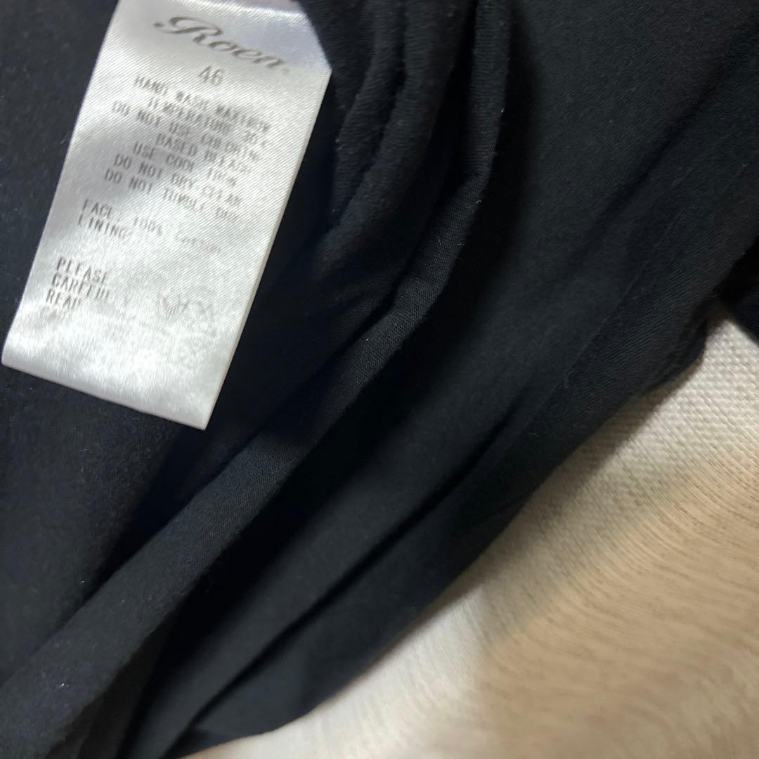 Roen ブラック　Ｔシャツ　半袖　46 M 美品　ドクロ　ロック　ROCK