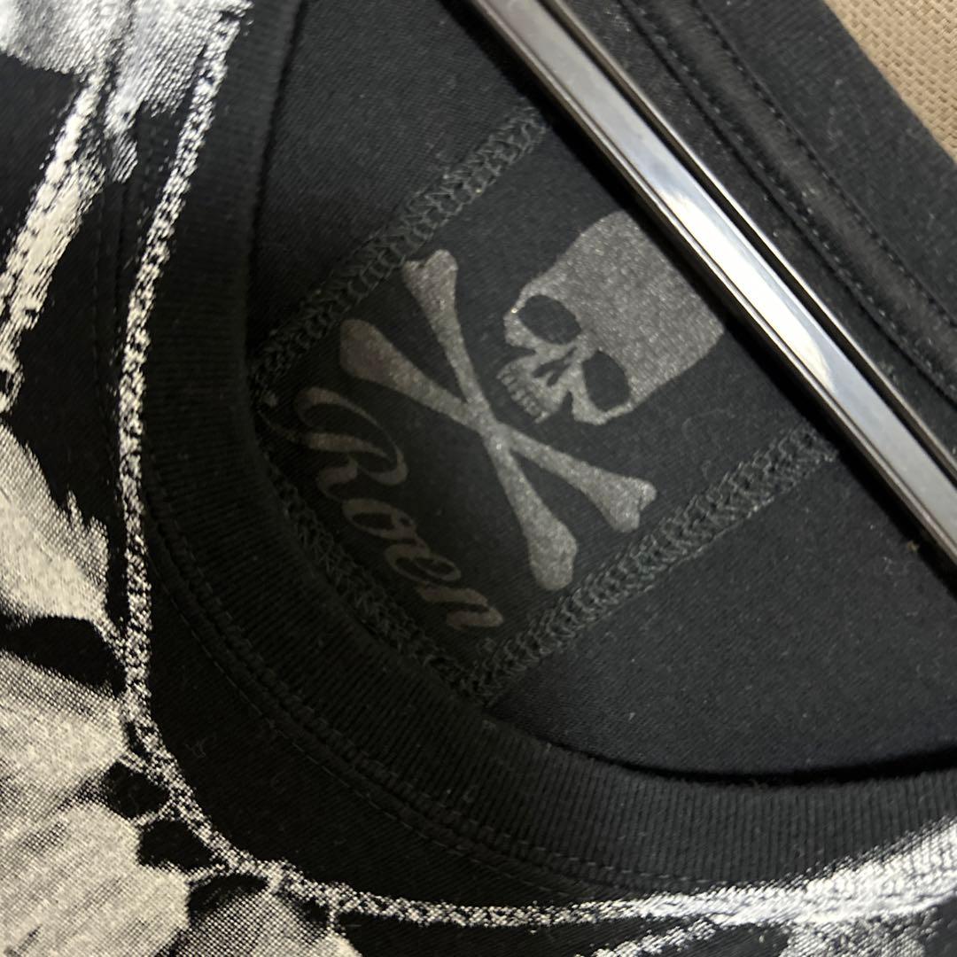 Roen ブラック　Ｔシャツ　半袖　46 M 美品　ドクロ　ロック　ROCK