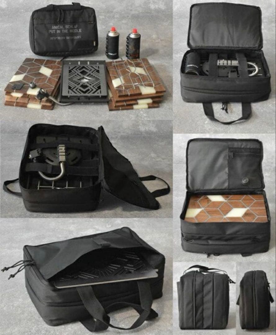 フラットバーナー　アミカルシュラフ フラットバーナーケース ブラック　セット