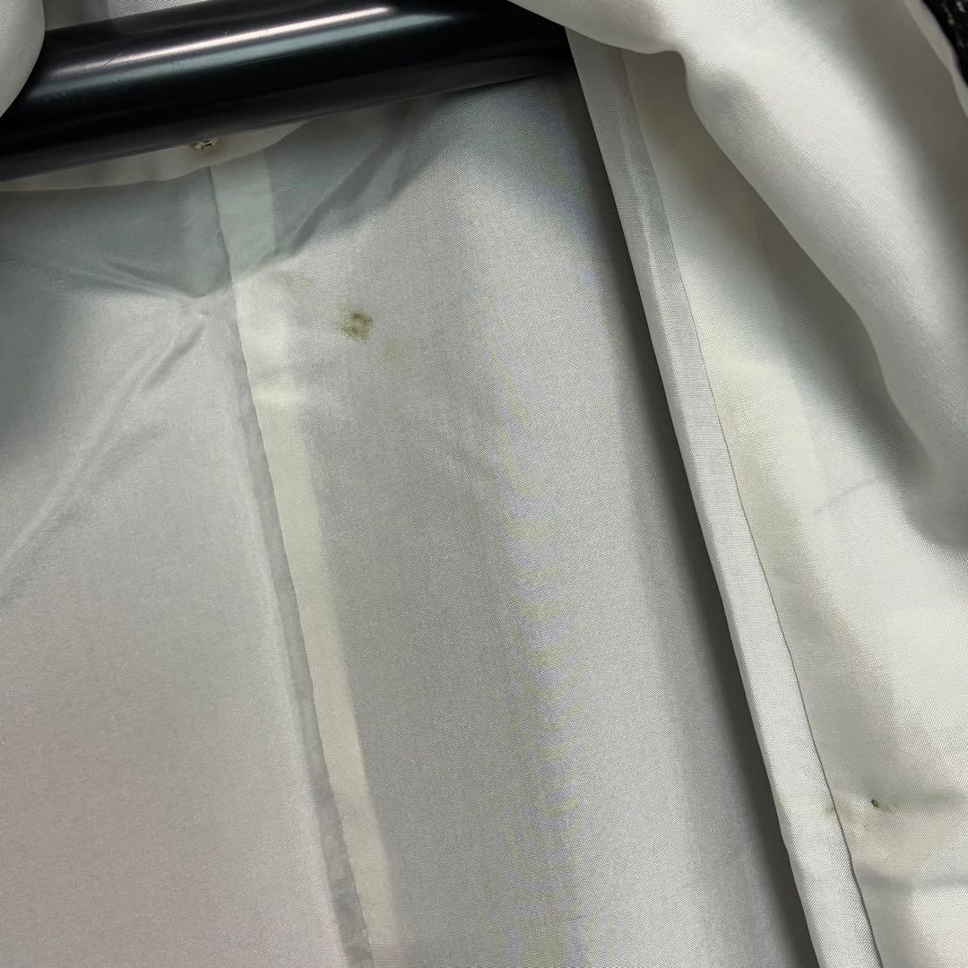 D156 本場結城紬　花唐草　黒地　正絹　着物　袷　美品