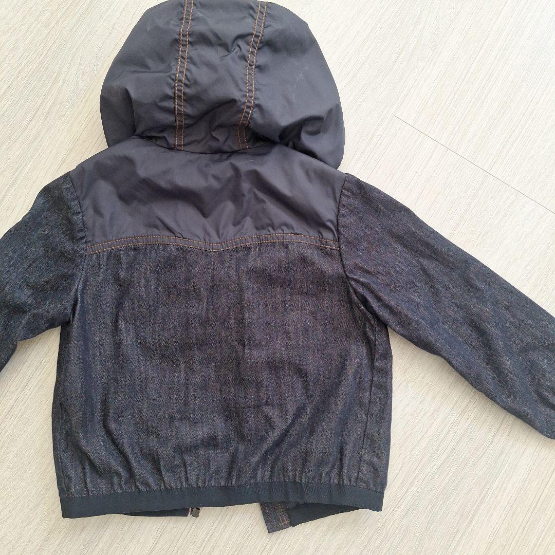 MONCLER フード付きダークデニムジャケット 4歳用