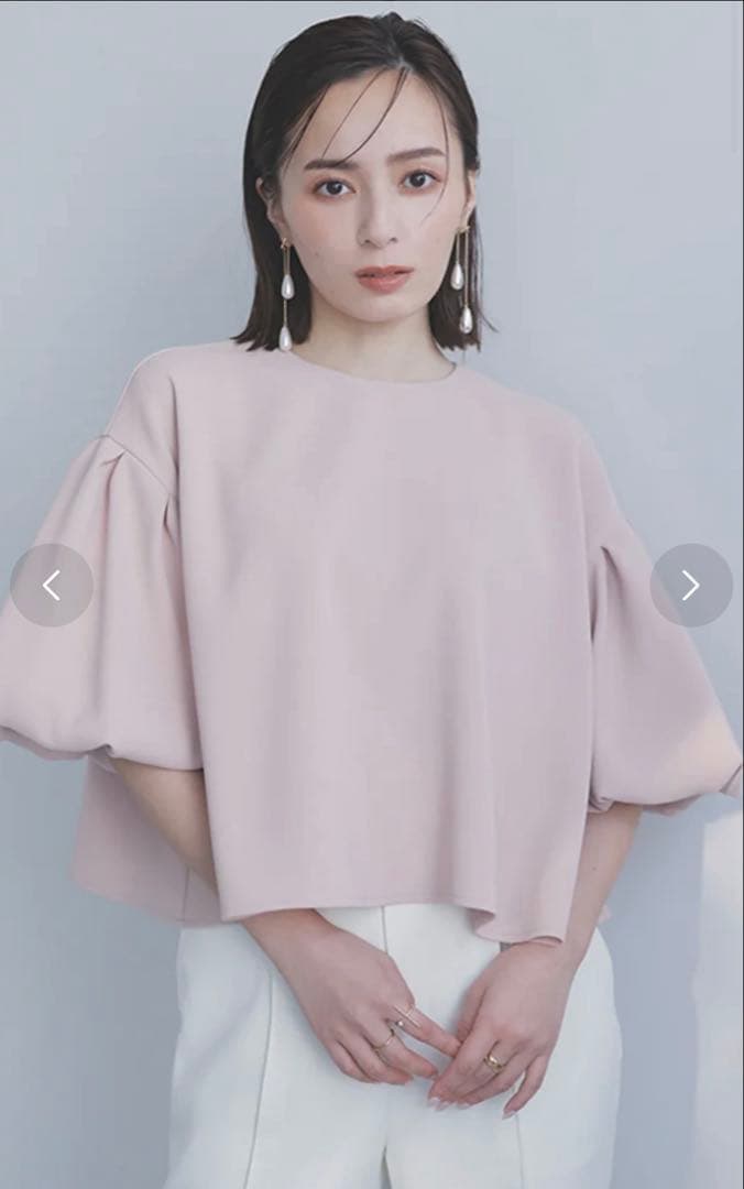 【anuans】ダブルクロスバルーンスリーブブラウス