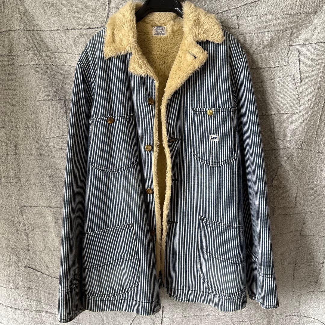 Lee ヒッコリーストライプ ボアジャケット