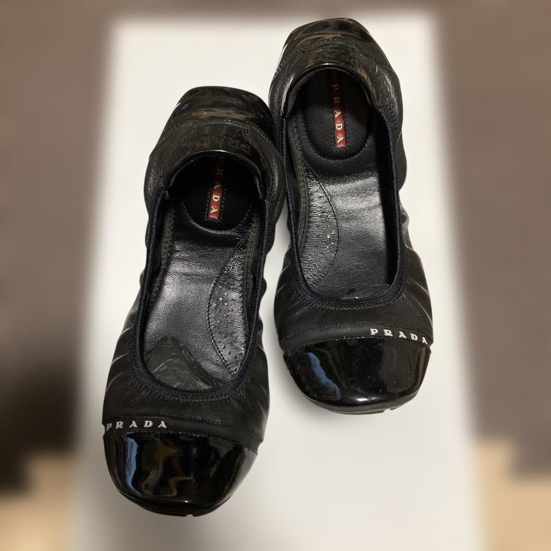 PRADA ブラック フラット　3F4359 37 1/2