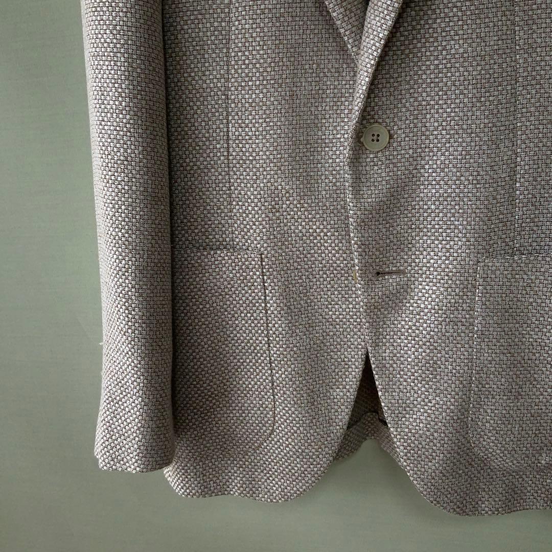 Belvestベルベスト ジャケット シルク リネン コットン44イタリア製